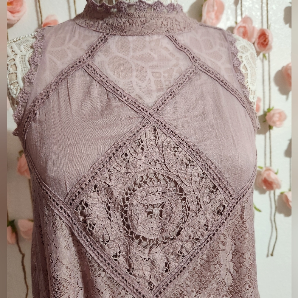 Free People One Elderberry Angel lace mini dress - Picture 3 of 6